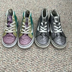 Bundle of 2 pair of vans glitter sneaker